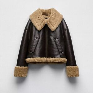 Zara Double Sided Short Jacket Brown